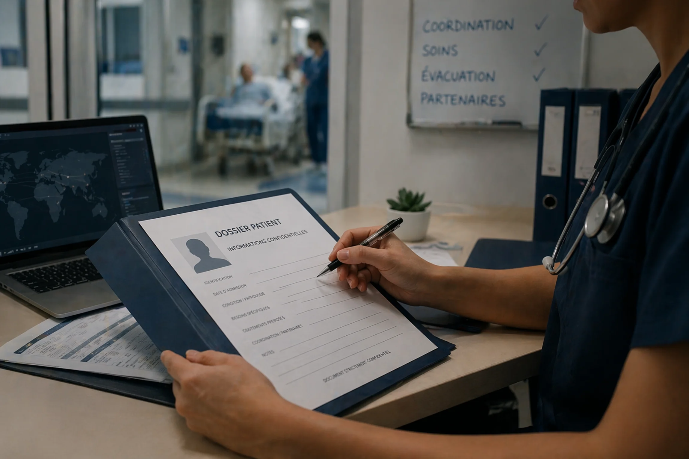 Analyse des dossiers médicaux pour évaluer les besoins des patients et préparer leur prise en charge
