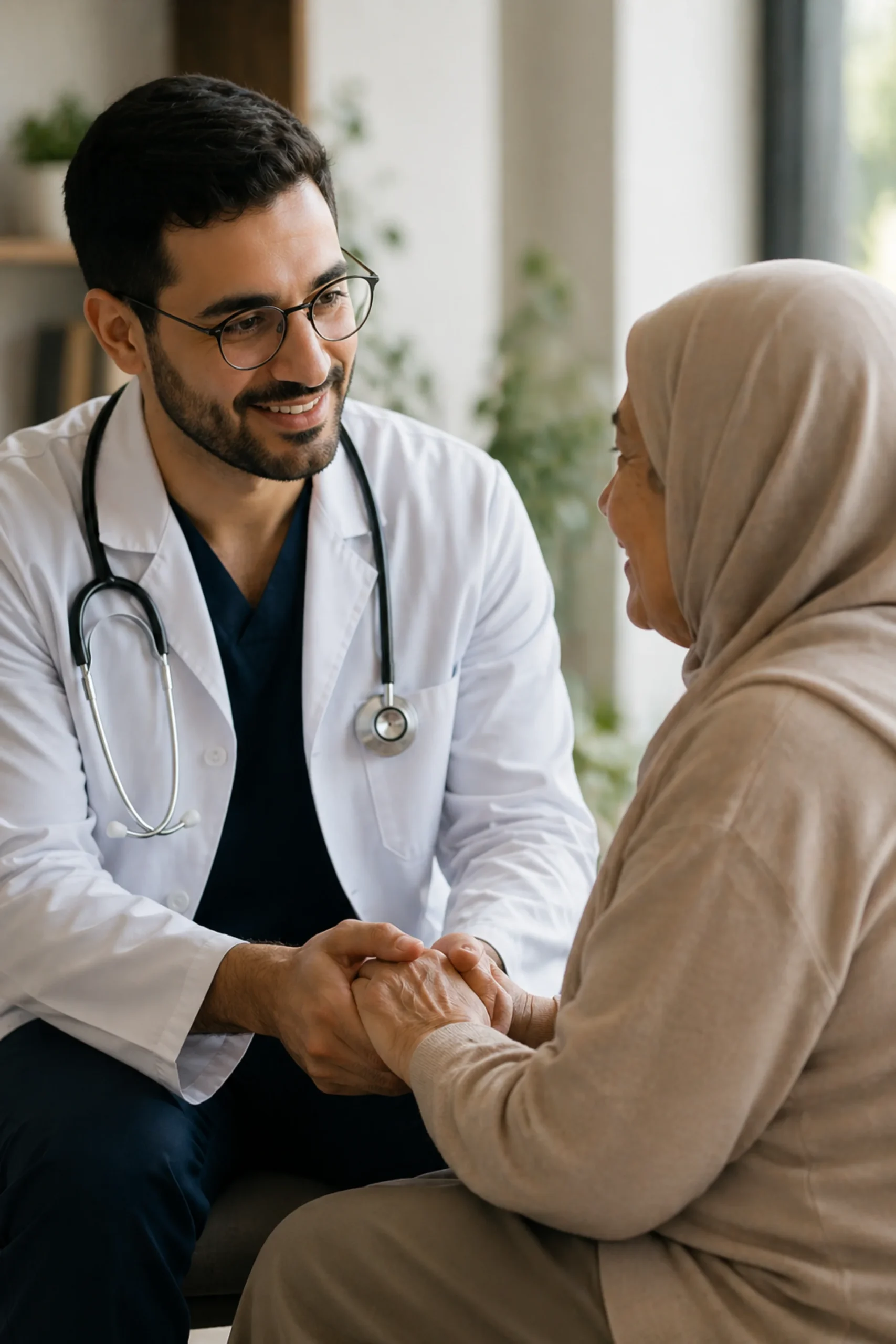Médecin échangeant avec une patiente lors d'une consultation
