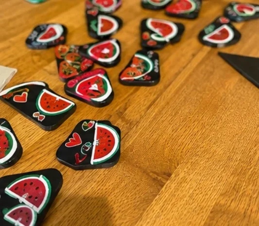 Hand-painted solidarity magnets