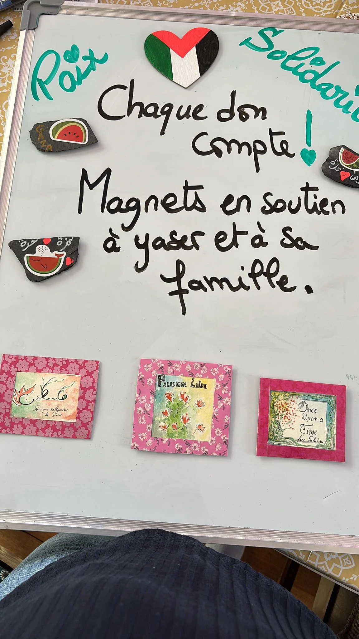 Magnets solidaires en soutien à une famille